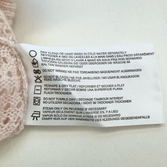 Minnie Rose Cashmere Sweater Crewneck Pullover Light Pastel Pink | Size Small - Picture 7 of 8